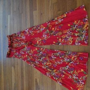 Free People FP One Aloha Printed Wide-Leg Pants